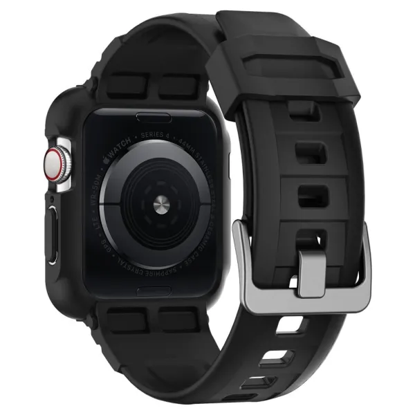 Spigen Rugged Armor Pro Case – Band with case for Apple Watch 44 / 45 mm (Black)