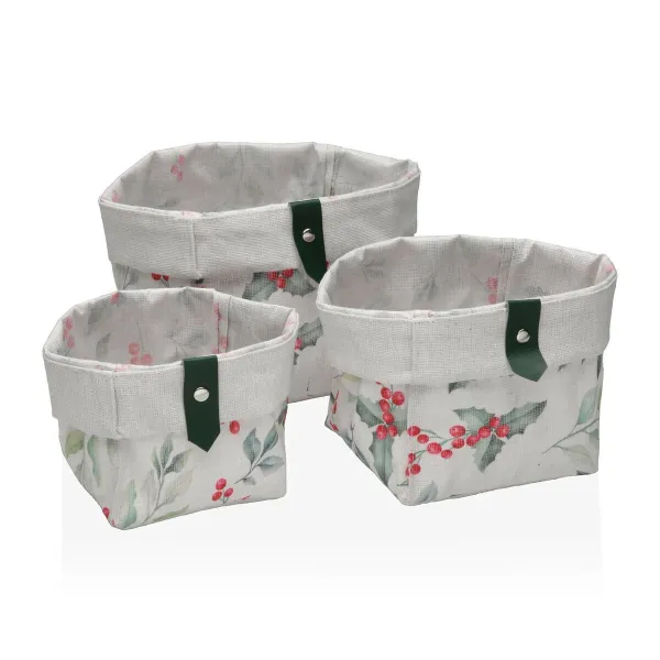 Basket set Versa Acebo 14 x 14 x 14 cm