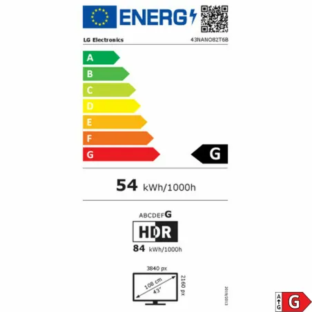 Смарт-ТВ LG 43NANO82T6B.AEU 4K Ultra HD 43"