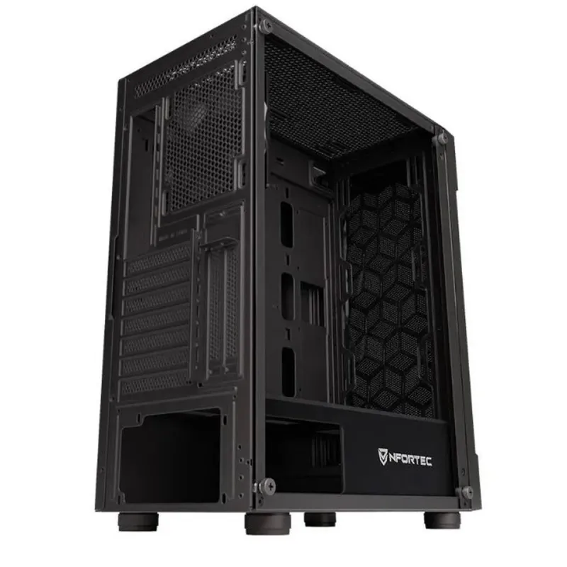 ATX Pus-torņveida Kārba Nfortec NF-CS-AZIR-B Melns