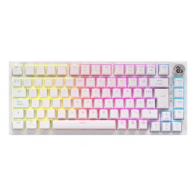 Juhtmevaba Klaviatuur Newskill NS-KB-PYROSPRO-IV Valge Hispaaniakeelne Qwerty QWERTY