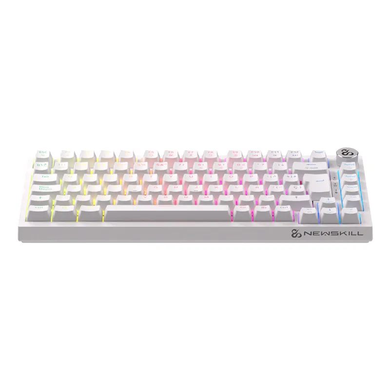 Langaton näppäimistö Newskill NS-KB-PYROSPRO-IV Valkoinen Espanjalainen Qwerty QWERTY