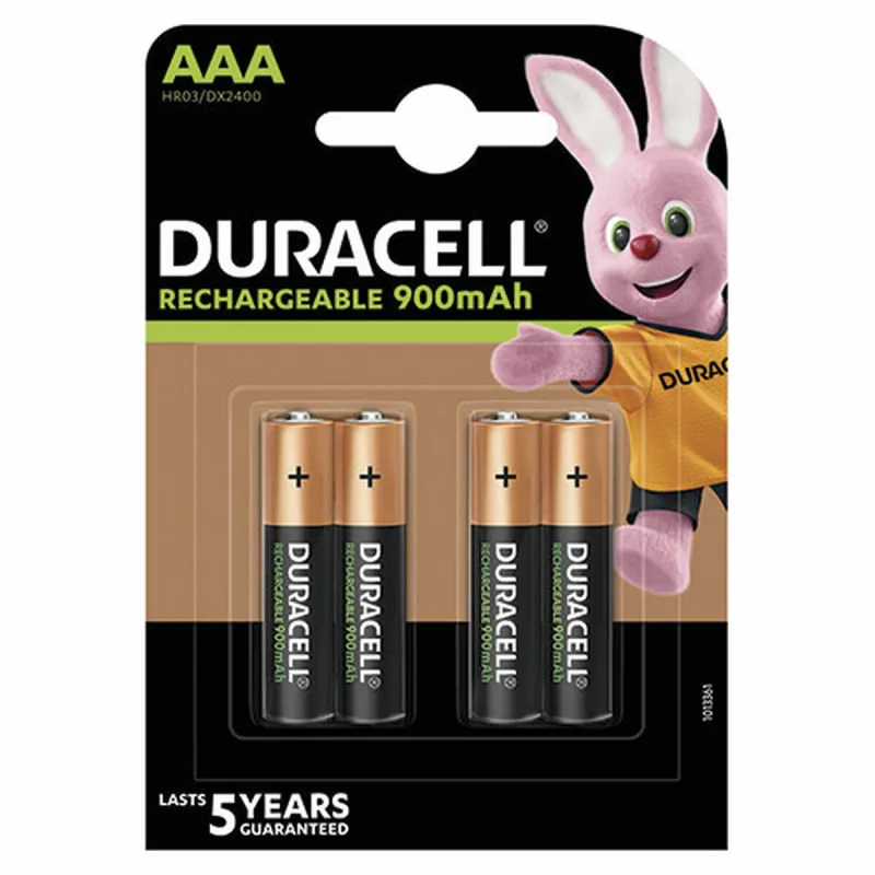 Rechargeable Batteries DURACELL DURHR03B4-850STCX5 1,2 V AAA (4 Units)