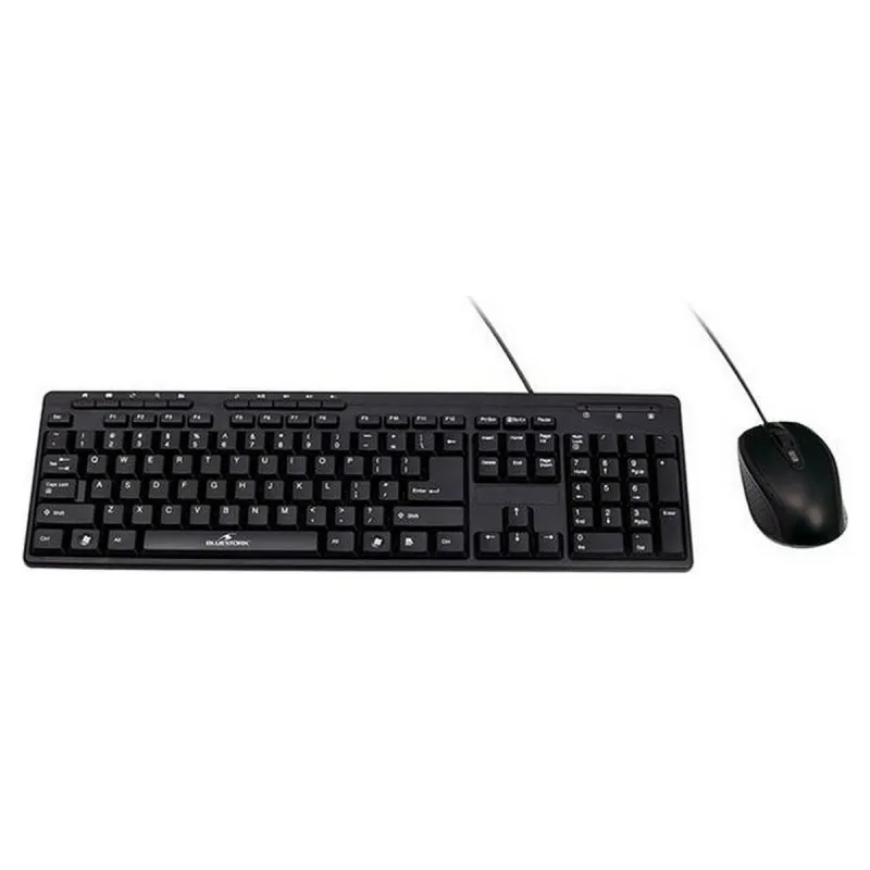 Näppäimistö ja hiiri Bluestork BSPACKFIRSTII Musta Ranska AZERTY