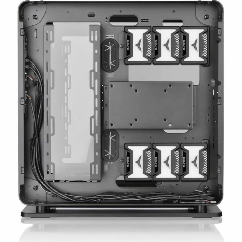 ATX pusiau bokšto tipo korpusas THERMALTAKE Core P6 Tempered Glass Mid Tower Juoda