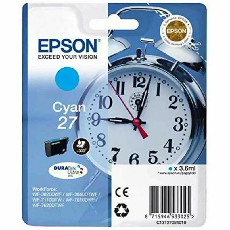 Oriģinālais Tintes Kārtridžs Epson C13T27024012 Ciānkrāsa