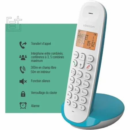 Fiksuotojo ryšio telefonas Logicom DECT ILOA 150 SOLO Turkis