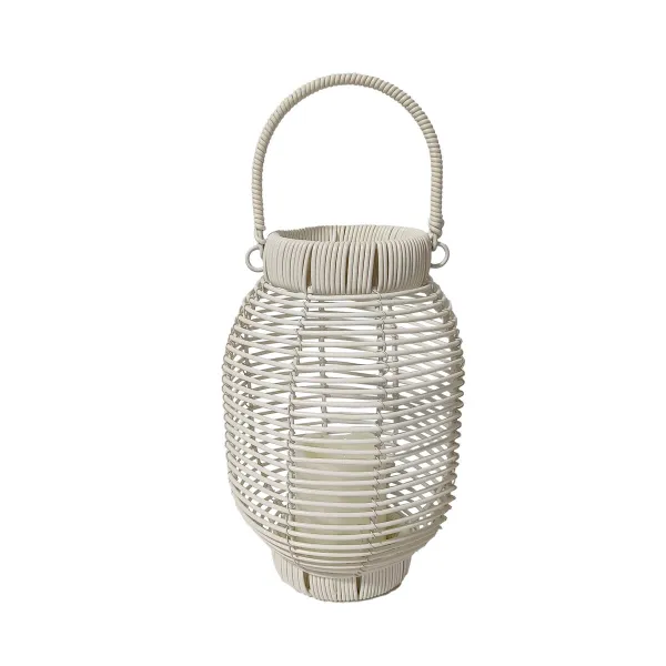 LED laterna Versa Balts Rotangpalma