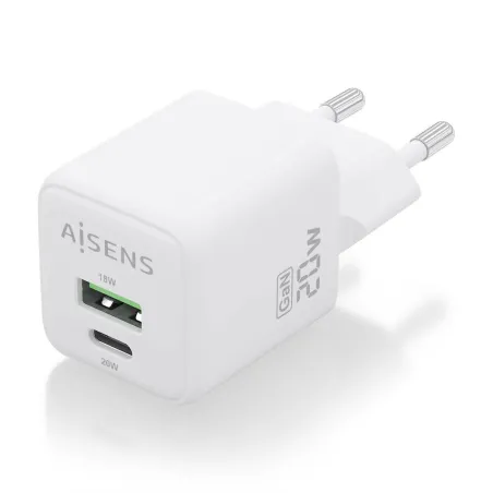 Sieninis įkroviklis Aisens ASCH-20W2P010-W Balta 20 W (1 vnt.)