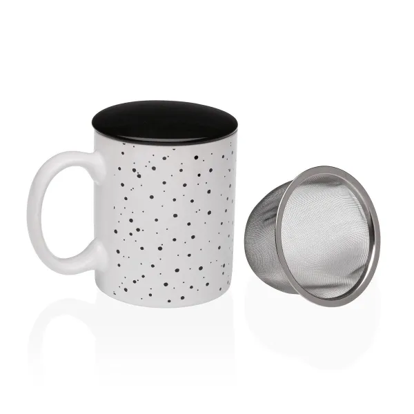 Cup with Tea Filter Versa Speckle