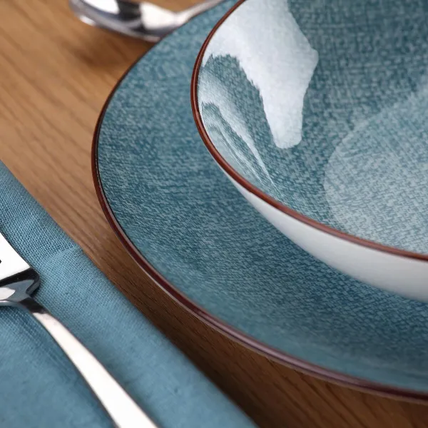 Tableware Versa Blue Porcelain 18 Pieces