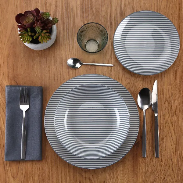 Tableware Versa Blue Porcelain 18 Pieces