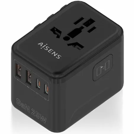 Sienas Lādētājs Aisens ASPS-2A2C08-BK 25 W Melns