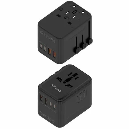 Sienas Lādētājs Aisens ASPS-2A2C08-BK 25 W Melns