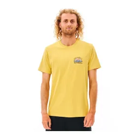 Футболка с коротким рукавом мужская Rip Curl 00IMTE-8126 Жёлтый