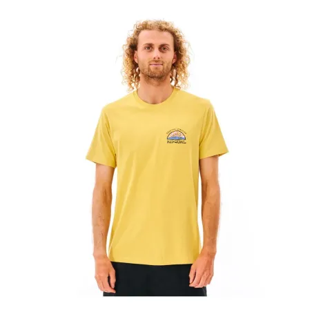 Футболка с коротким рукавом мужская Rip Curl 00IMTE-8126 Жёлтый