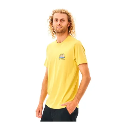 Футболка с коротким рукавом мужская Rip Curl 00IMTE-8126 Жёлтый