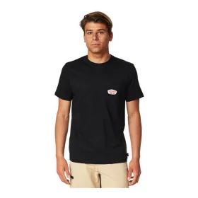 Vīriešu Krekls ar Īsām Piedurknēm Rip Curl CTEVA5-90 Melns (S)