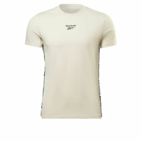 Vīriešu Krekls ar Īsām Piedurknēm Reebok HB2150 Bēšs (S)