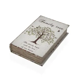 Decorative box Versa Canvas MDF Wood Tree Book