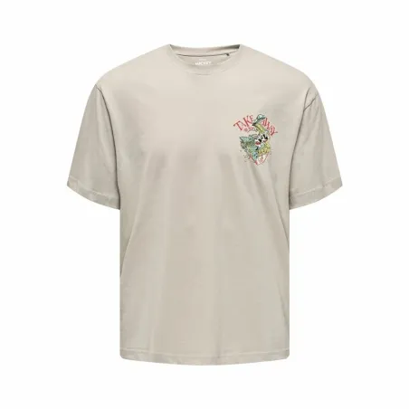 Футболка с коротким рукавом мужская Only & Sons 22028205-261395 Бежевый (M)