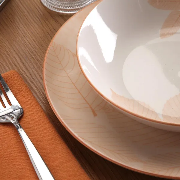 Tableware Versa Aylen Beige Porcelain 18 Pieces