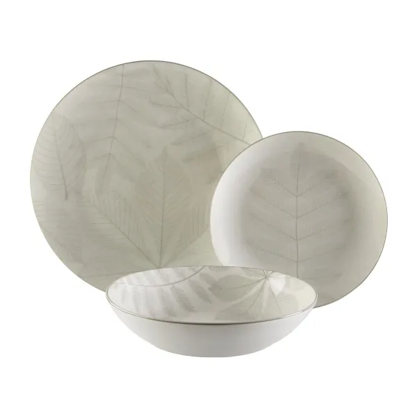 Tableware Versa Aylen Grey Porcelain 18 Pieces