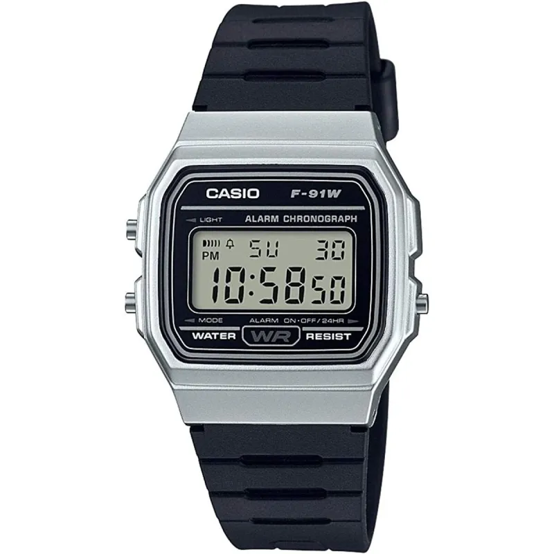 Abiejų lyčių laikrodis Casio F-91 BIO RESIN STRAP - SILVER (Ø 35 mm)