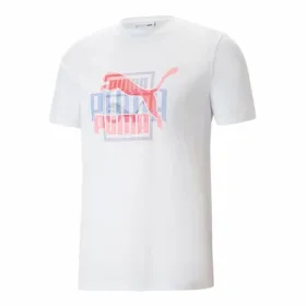 Vīriešu Krekls ar Īsām Piedurknēm Puma 538180 02 Balts (S)
