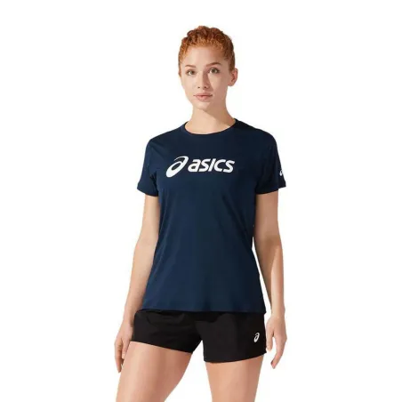 Sieviešu Krekls ar Īsām Piedurknēm Asics 2012C330-400 Tumši Zils (XS)