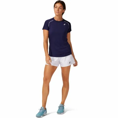Sieviešu Krekls ar Īsām Piedurknēm Asics 2042A157-400 Zils (XS)