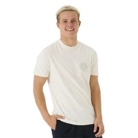 Vīriešu Krekls ar Īsām Piedurknēm Rip Curl 03PMTE-3021 Balts (XL)