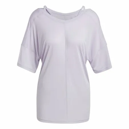 Футболка с коротким рукавом женская Adidas Yoga Studio Oversized Лиловый
