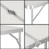 Camping table with 4 chairs Springos CS0035 cream color