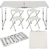 Camping table with 4 chairs Springos CS0035 cream color