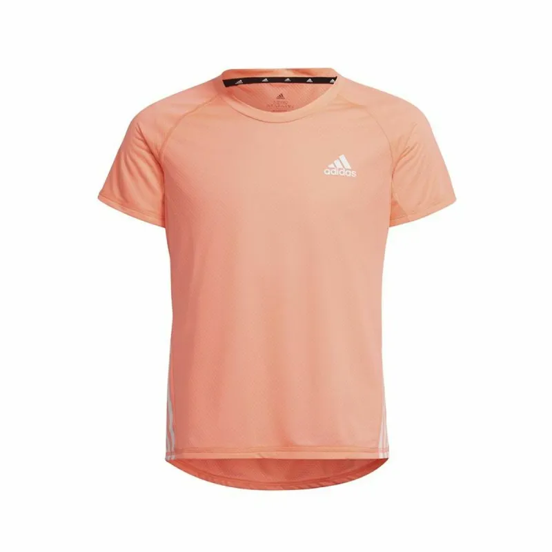 Детский Футболка с коротким рукавом Adidas Aeroready 3 Bandas Лососевый
