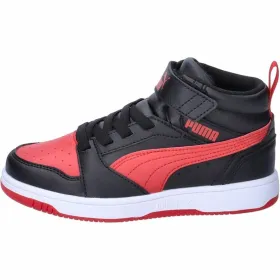 Spordijalanõud Lastele Puma Rebound V6 Mid Must Punane