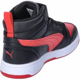 Spordijalanõud Lastele Puma Rebound V6 Mid Must Punane