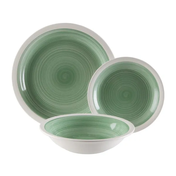 Tableware Versa Legrand Green Dolomite 18 Pieces