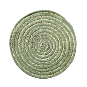 Table Mat Versa Green Polyester Cotton 38 x 1 x 38 cm