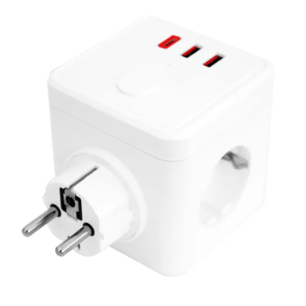Тройник Silver Electronics E-BLOCK 3 Белый 230 V 16A