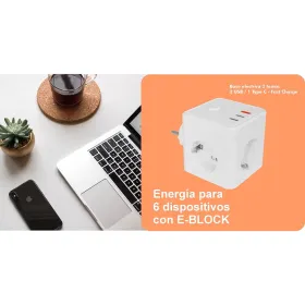 Pistikuadapter Silver Electronics E-BLOCK 3 Valge 230 V 16A