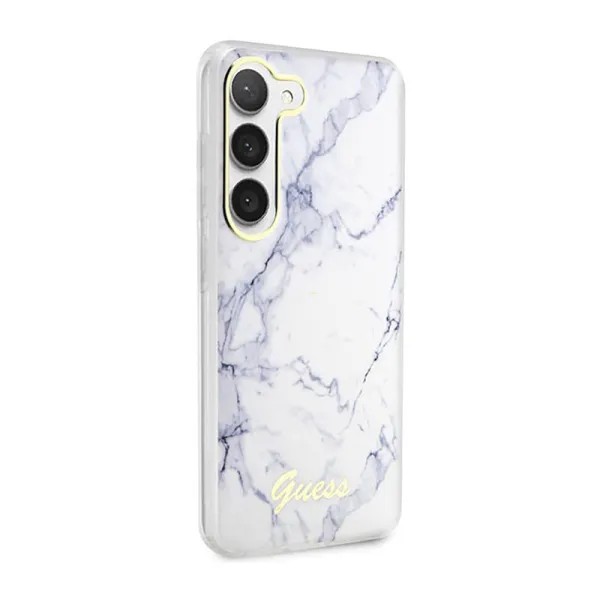 Guess Marble Collection - Case for Samsung Galaxy S23+ (White)