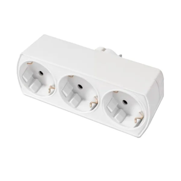 Pistokeadapteri Silver Electronics SCHUKO Hopeinen (3 osaa)
