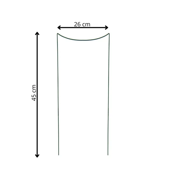 Metallist tugi lilledele ja taimedele Springos HA5169 45 cm