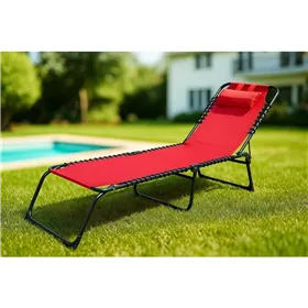 Sun-lounger Marbueno Red 190 x 27 x 58 cm