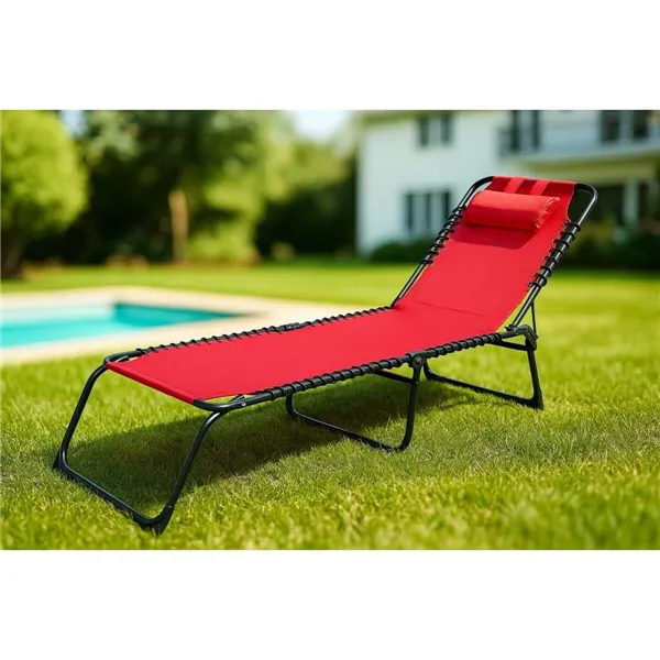 Sun-lounger Marbueno Red 190 x 27 x 58 cm
