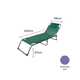 Sun-lounger Marbueno Brown 190 x 27 x 58 cm