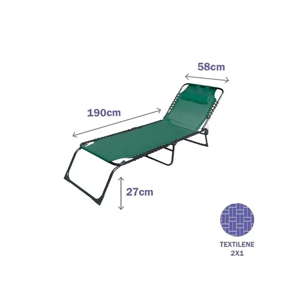 Sun-lounger Marbueno Brown 190 x 27 x 58 cm