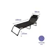 Sun-lounger Marbueno Black 190 x 27 x 58 cm